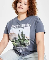 Rebellious One Trendy Plus Desert Dreams Graphic Print T-Shirt