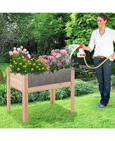 Slickblue Wooden Raised Garden Bed For Garden Decor