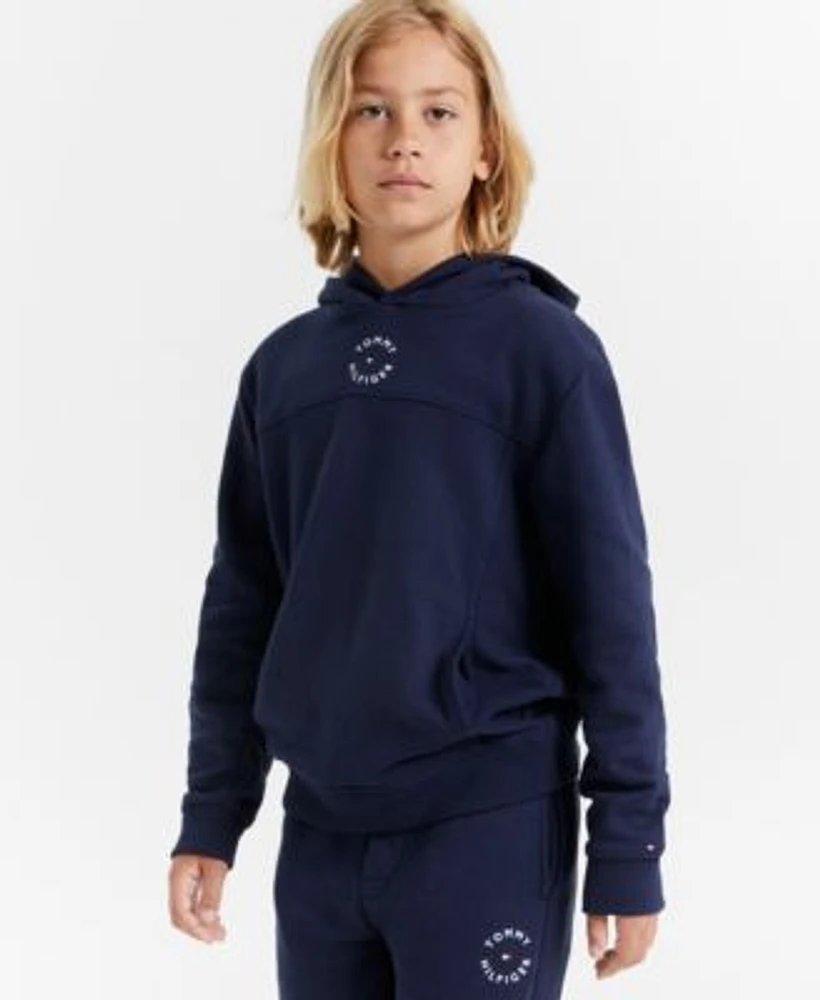 Tommy Hilfiger Boys 2 20 Soft Essential Logo Embroidered Fleece Hoodie