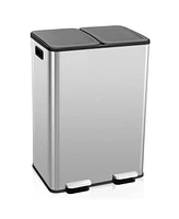 Slickblue 2 x 8 Gal Dual Compartment Trash Can