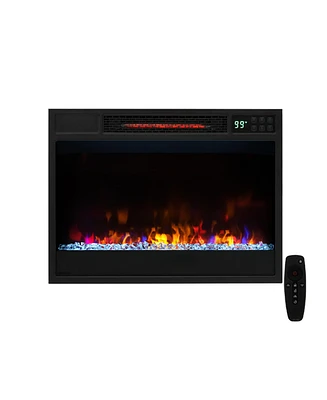 Slickblue 1500W Recessed Electric Fireplace Insert with Remote Control