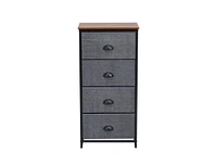 Slickblue Chest Storage Tower Side Table Display with 4 Drawers