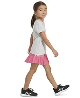 adidas Toddler & Little Girls 2-Pc. Heather Graphic T-Shirt and Skort Set