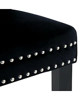 WestinTrends Velvet Upholstered Tufted Dining Chairs Set of