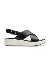 Clarks Women's Drift Sun Slip-On Slingback Wedge Sandals