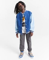 Epic Threads Big Boys Denim Varsity Jacket Skate T Shirt Twill Joggers Created For Macys