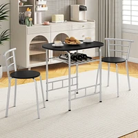 Slickblue 3-Piece Home Kitchen Bistro Pub Table Set with 2 Chairs