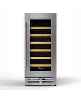 Fc Design 14.9'' 33 Bottle Single Zone Freestanding Wine Refrigerator Cooler