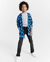 Epic Threads Little and Big Boys Checkerboard-Print Zip-Up Hoodie, Created for Macy's