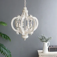 6-Light Farmhouse Chandelier, Adjustable Chain, Bulb Not Included