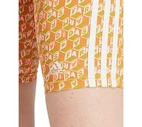 adidas Women's Farm Rio Printed 3-Stripes Bike Shorts