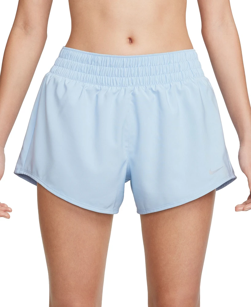 Nike Women's One Dri-fit Mid-Rise Brief-Lined Shorts