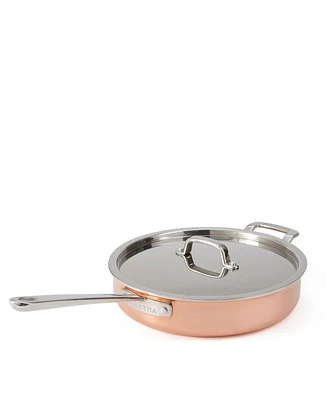 Martha Stewart Collection Stainless Steel 3.5 Qt Straight Sided Saute Pan with Lid