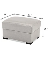 Radley 32" Leather Ottoman, Created for Macy's