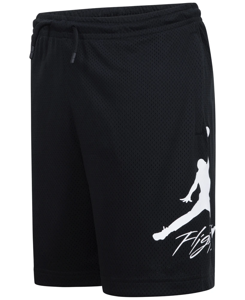 Jordan Big Boys Dri-fit Baseline Mesh Logo Shorts