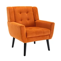 Modern Soft Velvet Material Ergonomics Accent Chair Living Room Chair Bedroom Chair Home Chair
