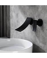 Streamdale Furniture Wall Mount Widespread Bathroom Faucet