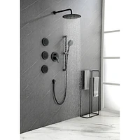 Shower System With Shower Head, Hand Shower, Slide Bar, Body Sprays, Shower Arm, Hose, Valve