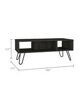 Streamdale Furniture Newport Rectangle 2-Shelf Coffee Table