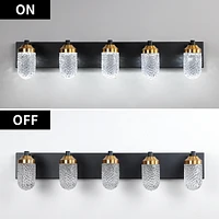 Streamdale Furniture Vanity Lights With 5 Led Bulbs For Bathroom Lighting