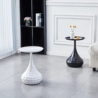 White Metal Side Table, Small Sofa Table, Small Iron Table, Nightstand For Living Room