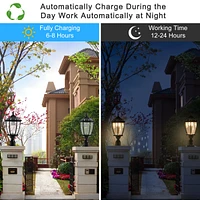 Streamdale Furniture Solar Column Headlights With Dimmable Led