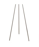 Streamdale Furniture Pacific Tripod Metal Tripod Floor Lamp With Glass Shade