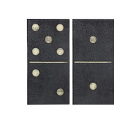 Two Black Dominos 2-Piece Canvas Wall Art Set