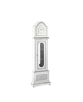 Streamdale Furniture Noralie Grandfather Clock with Led Mirrored & Faux Diamonds