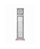 Streamdale Furniture Noralie Grandfather Clock with Led Mirrored & Faux Diamonds