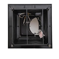 40,000 Btu Steel Propane Gas Fire Pit Table With Steel Lid, Weather Cover