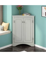 Streamdale Furniture Adjustable Shelves Triangle Bathroom Storage Cabinet