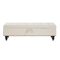 59" Bed Bench Ottoman with Storage Fabric