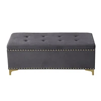 Streamdale Furniture Velvet Benches with Gold Legs, 2-in-1 for Living Room
