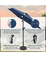 Blue 7.5' Patio Umbrella with Tilt/Crank