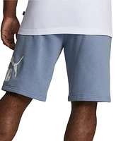 Puma Men's Regular-Fit Big Logo-Print Fleece 10" Shorts