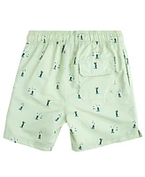 Brooks Brothers Big Boys Golfer Print Swim Trunks