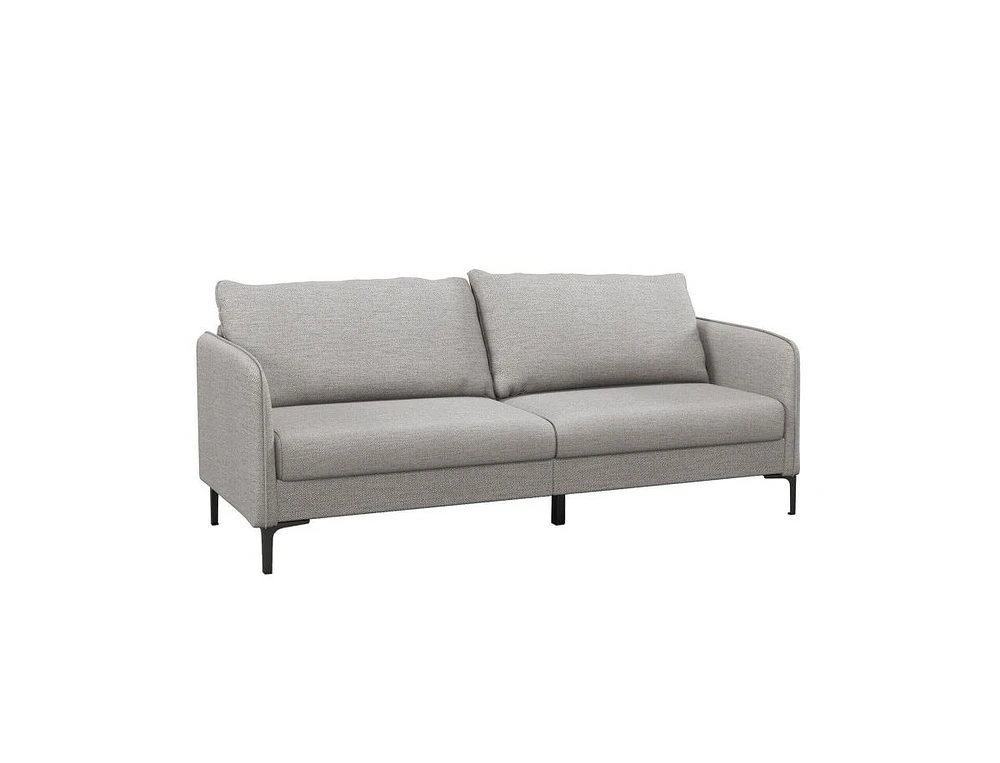 Slickblue Modern 76 Inch Loveseat Sofa Couch for Apartment Dorm with Metal Legs-Grey