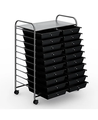 Slickblue 20 Drawers Storage Rolling Cart Studio Organizer