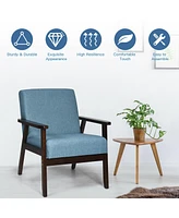 Mid-Century Retro Fabric Accent Armchair for Living Room