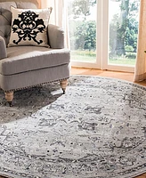 Safavieh Charleston CHL411 Gray and Dark Gray 6'7" x 6'7" Round Area Rug