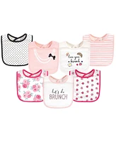 Little Treasure Baby Girl Cotton Bibs, Love Brunch, One Size