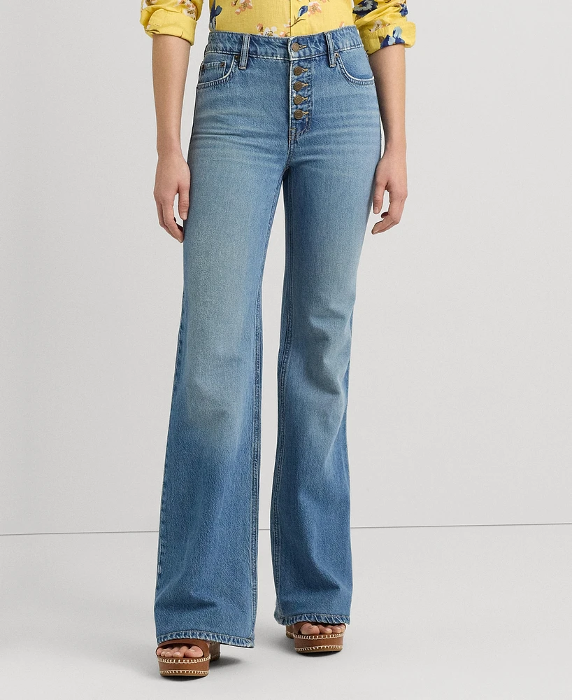 Lauren Ralph Women's High-Rise Flare Jeans