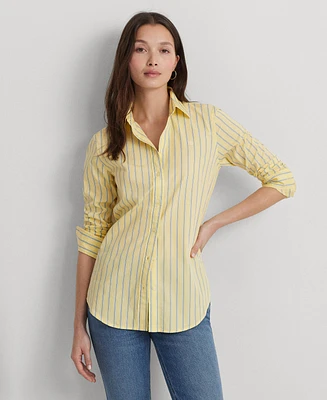 Lauren Ralph Women's Cotton Striped Shirt