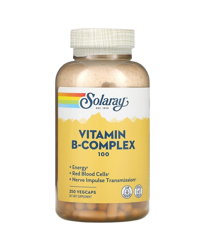 Solaray Vitamin B-Complex 100 - 250 VegCaps - Assorted Pre