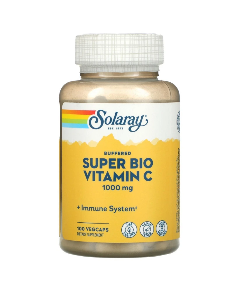 Solaray Buffered Super Bio Vitamin C 1 000 mg - 100 VegCaps (500 mg per Capsule) - Assorted Pre