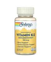 Solaray Triple Strength Vitamin K-2 Menaquinone-7 150 mcg - 30 VegCaps