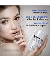 Codeage Clearface Pantothenic Acid, Niacin Supplement, Vitamins A, C, D3, E, Probiotics, Zinc, Riboflavin, Thiamin, L-Lysine Hcl & Omega-3, Niacinamid