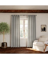 Cotton Blend Button Tab Top Curtain