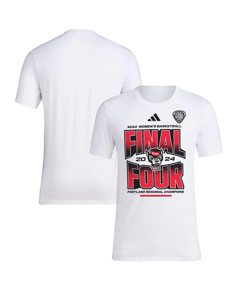 Unisex adidas White Nc State Wolfpack 2024 Ncaa Women's Basketball Tournament March Madness Final Four Locker Room T-Shirt